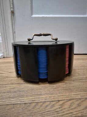 Classic Wooden Poker Carousel Caddy